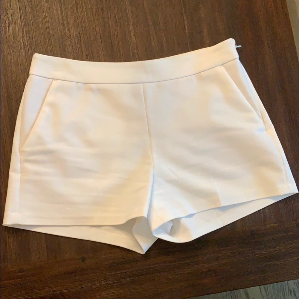 White Express shorts